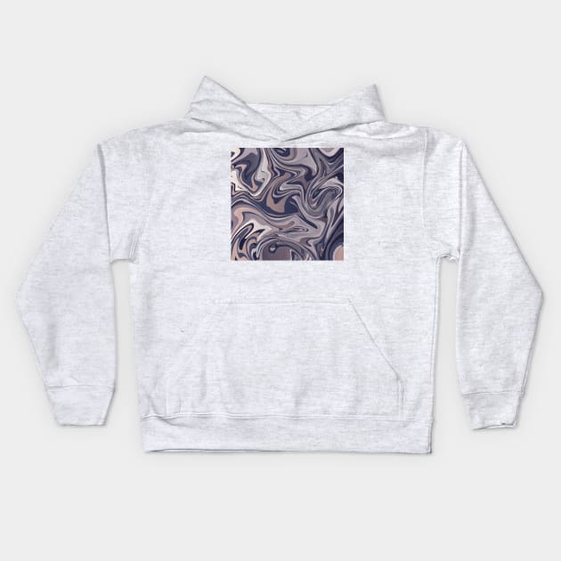 Marbling Texture Design Kids Hoodie by TheSkullArmy